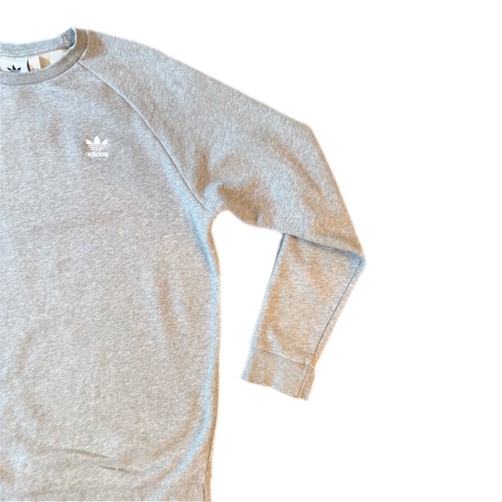 Adidas Men's Crewneck Sweater in Light Gray - Picture 4 of 6